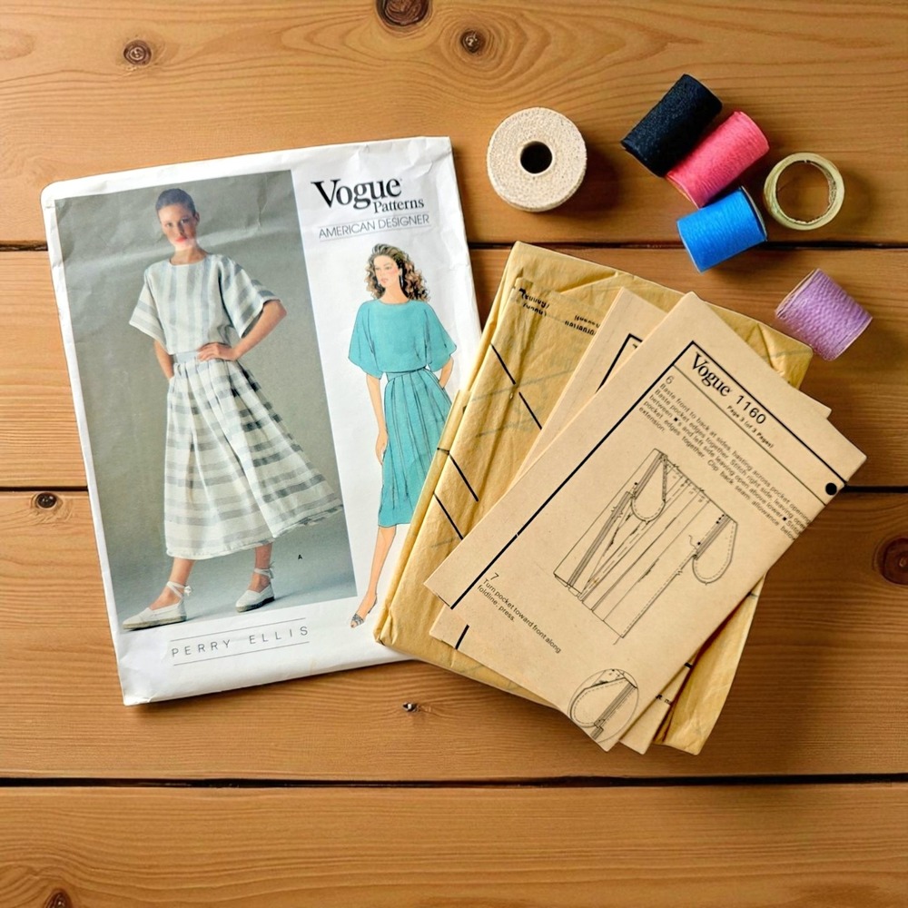 Vogue 1160 – Vintage Perry Ellis for Vogue American Designer – Top and Skirt...